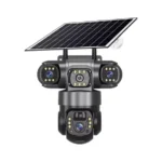 360 Panoramic Triple Lens Security Camera Wireless Smart WiFi Solar Powered PTZ Camera