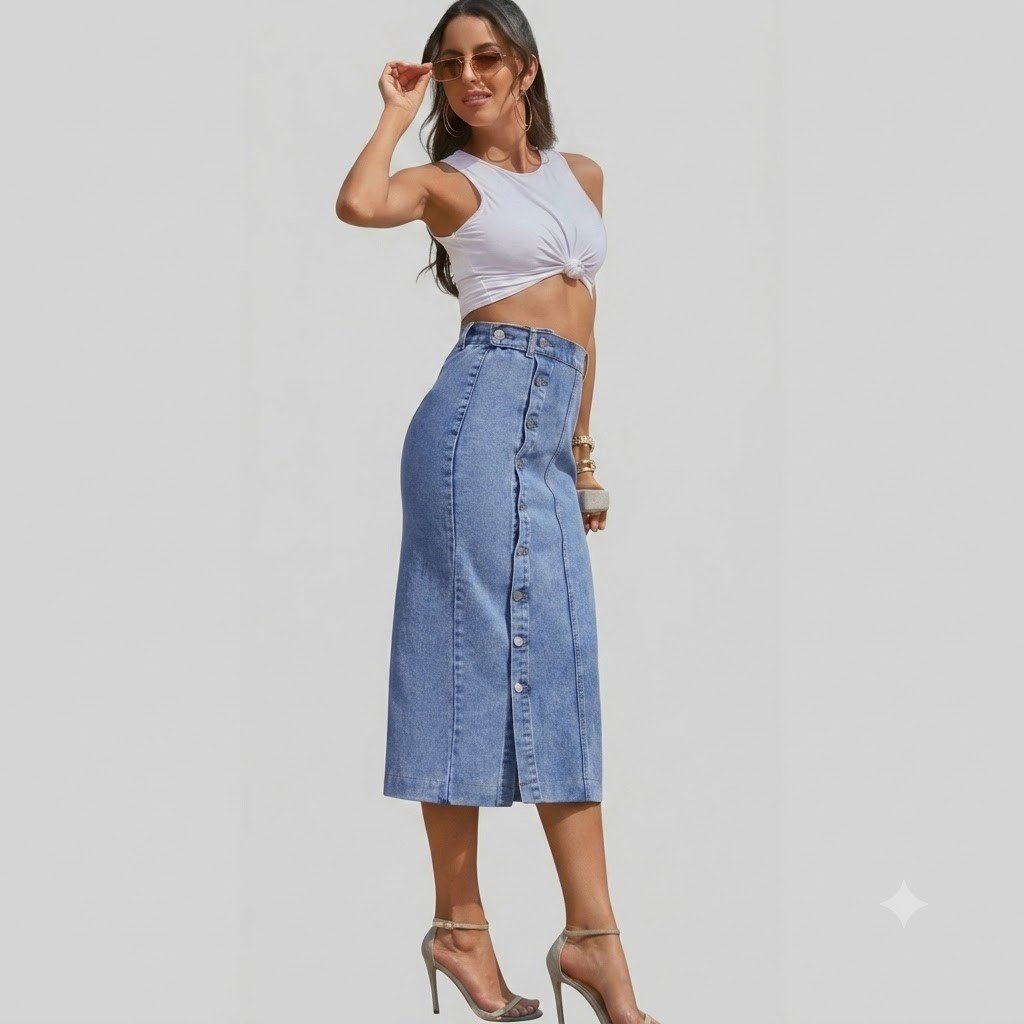 DENIM SKIRT DENIM SKIRT - Image 1