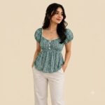 WOMEN PEPLUM CROP TOP - Image 2