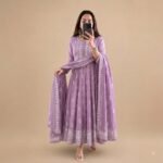 WOMEN COTTON ANARKALI SET