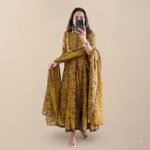 WOMEN COTTON ANARKALI SET - Image 4