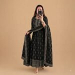 WOMEN COTTON ANARKALI SET - Image 3