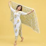 WOMEN KURTA WITH DUPATTA AND BOTTOM - Image 4