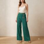 WOMEN REGULAR FIT  LYCRA BLEND TROUSERS - Image 3