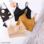 LIGHTLY PADDED SPORT BRA WOMEN YOGA/SPORT/FITNESS SPORTS BRA SEAMLESS PACK OF 3 - Image 2