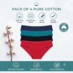 FRESH ARRIVAL GIRLS PURE COTTON PANTIES PACK OF 4 - Image 3