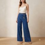 WOMEN REGULAR FIT  LYCRA BLEND TROUSERS - Image 2