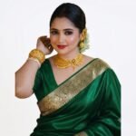 EMBROIDERED BANARASI SATIN SAREE - Image 2