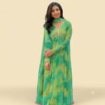 GEORGETTE ANARKALI KURTI WITH DUPATTA - Image 2