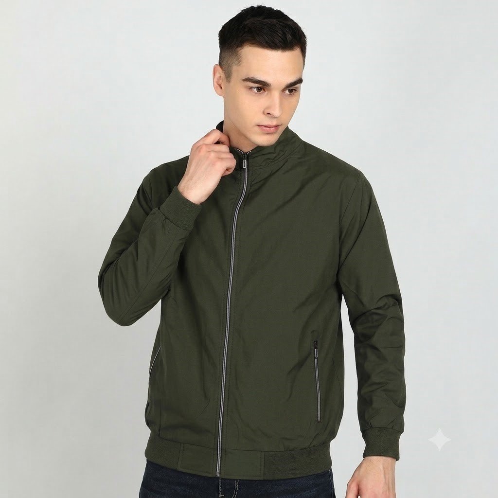 GREEN JACKET MEN WIND CHEATER - Image 1
