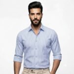 MEN'S PRINTED COTTON BLEND SHIRT - Image 3