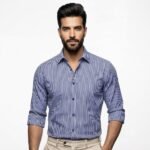 MEN'S PRINTED COTTON BLEND SHIRT