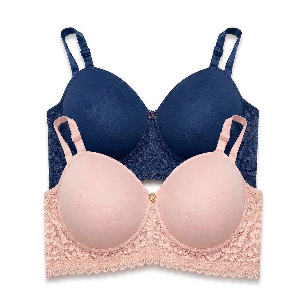 PINK BRA 1 WOMEN'S COTTON PADDED BRA COMBO - Image 1
