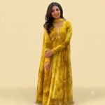 GEORGETTE ANARKALI KURTI WITH DUPATTA - Image 4
