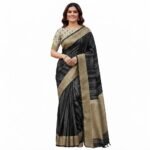 COTTON CHANDERI SAREE - Image 3