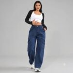 WOMEN'S CARGO JEANS - Image 2