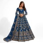 EMBROIDERED SEMI STITCHED LEHENGA CHOLI - Image 4