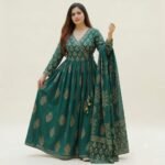 WOMEN'S ANARKALI KURTI WITH DUPATTA - Image 2