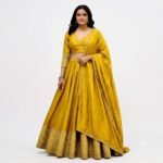 EMBROIDERED LEHENGA CHOLI for Women, Semi-Stitched, Bridal Wear with Dupatta
