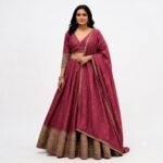 EMBROIDERED LEHENGA CHOLI for Women, Semi-Stitched, Bridal Wear with Dupatta - Image 4