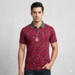 MEN SOLID POLO NECK COTTON BLEND T-SHIRT - Image 2