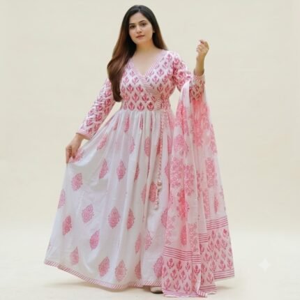 WOMEN'S ANARKALI KURTI WITH DUPATTA